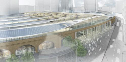 Artist design impression of the station development